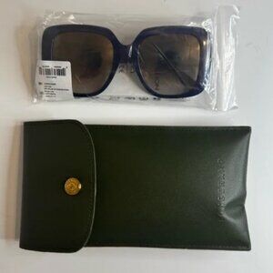 Sunglasses Women's Blue Stone/Brown Square Shape 53mm   Longchamp LO713S403